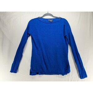 Vince Womens Royal Blue Boat Neck Long Sleeve Lightweight Knit Sweater XS